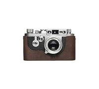 Fait à la Main en Cuir véritable véritable moitié caméra Housse pour Leica IC iic iiic iiid If iif iiif ig iiig (avec retardateur + indicateur de Type de Film) Couleur Brun foncé