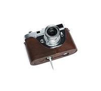 Fait À La Main En Cuir Véritable Véritable Moitié Caméra Housse Pour Leica MP M6 MDa Avec Leicavit-M Couleur Brun Foncé