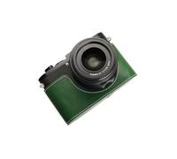 Fait à la Main en Cuir véritable véritable moitié caméra Housse pour Leica Q2 Couleur Verte