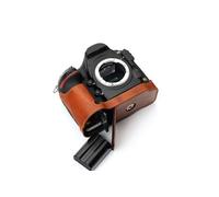 Fait à la Main en Cuir véritable véritable moitié caméra Housse pour Nikon D850 Couleur Rufous
