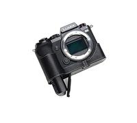 Fait à la Main en Cuir véritable véritable moitié caméra Housse pour Panasonic S5 Couleur Noire