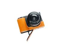 Fait à la Main en Cuir véritable véritable moitié caméra Housse pour Sony ZV-E10 ZVE10 Sable Brun Couleur