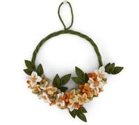 Fait à la main et certifié commerce équitable | Gry & Sif | Design danois élégant x artisan népalais | Couronne de fleurs de l'aube - Jaune | Décoration de Pâques
