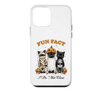 Fait Amusant d'halloween : Je m'en Fous des Mignons Chats Noirs Coque pour iPhone 12 Mini