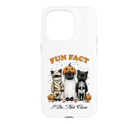 Fait Amusant d'halloween : Je m'en Fous des Mignons Chats Noirs Coque pour iPhone 15 Pro
