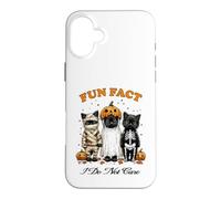 Fait Amusant d'halloween : Je m'en Fous des Mignons Chats Noirs Coque pour iPhone 16 Plus