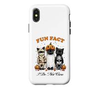 Fait Amusant d'halloween : Je m'en Fous des Mignons Chats Noirs Coque pour iPhone X/XS