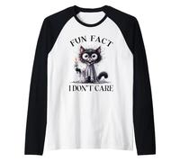 Fait Amusant d'halloween : Je m'en Fous : Un Chat drôle et éreintant Manche Raglan