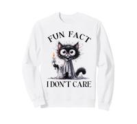 Fait Amusant d'halloween : Je m'en Fous : Un Chat drôle et éreintant Sweatshirt