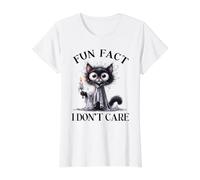 Fait Amusant d'halloween : Je m'en Fous : Un Chat drôle et éreintant T-Shirt Graphique avec Valeur