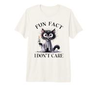 Fait Amusant d'halloween : Je m'en Fous : Un Chat drôle et éreintant T-Shirt Haut de Gamme