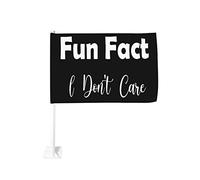 Fait amusant Je m'en fiche Drapeau de voiture 12x18 Drapeaux de voiture Décoration de fenêtre de voiture, Drapeaux de fenêtre de voiture imperméables Clip de fenêtre double face Drapeau de fenêtre rés