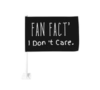 Fait amusant Je m'en fiche Drapeau de voiture avec dicton drôle 12x18 Drapeaux de voiture Décoration de fenêtre de voiture, Drapeaux de fenêtre de voiture imperméables Clip de fenêtre double face Drap