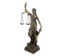 Fait main Déesse Grecque Antique Themis/Blind Lady Justice (Statue/Sculpture en Bronze/résine décorative 50cm)