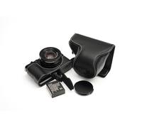 Fait Main véritable Cuir véritable Pleine Housse pour Appareil Photo pour Panasonic LX100 II M2 Couleur Noir