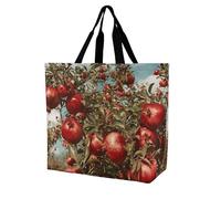 FAITEMGG Sacs à provisions réutilisables avec imprimé grenadier - Sac fourre-tout à bandoulière pour voyage, pique-nique, quotidien, femme et adolescente