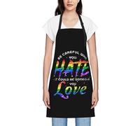 Faites attention à qui vous détestez, il pourrait s'agir de quelqu'un que vous aimez Tabliers Lgbt pour femmes hommes Tablier à bavette imperméable Tabliers de chef pour la cuisine Cuisson Cuisson Bar