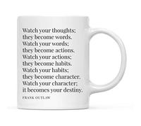 Faites Attention À Vos Pensées ; Elles Deviennent Des Mots. Faites Attention À Vos Mots ; Ils Deviennent Des Actions. Tasse À Café Céramique Tasses À Thé Jolis Mug À Café Pour Cacao 330Ml