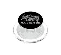 Faites Briller Votre lumière Matthieu 5:16 Design Floral PopSockets PopGrip pour MagSafe