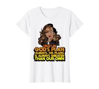 Faites Confiance à la pla de Dieu Toujours. Ses Plans sont Toujours Plus Grands Que T-Shirt Graphique avec Valeur, Femme, Blanc, S