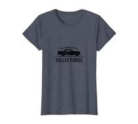 Faites Confiance à Votre Voiture au Style Classique Automobile Valley Forge T-Shirt, Femme, Bleu Chiné, L