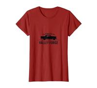 Faites Confiance à Votre Voiture au Style Classique Automobile Valley Forge T-Shirt, Femme, Canneberge, XS