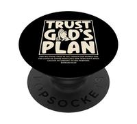 Faites Confiance au Plan de Dieu, Verset biblique, Vintage, Croyez à la Foi chrétienne PopSockets PopGrip Adhésif