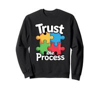 Faites Confiance au processus - Motivation de pièces de Puzzle colorées Sweatshirt