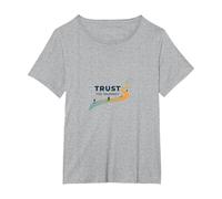 Faites Confiance au Voyage : Chemin inspirant T-Shirt, Femme Grandes Tailles, Gris Chiné, 4X