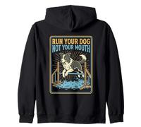 Faites Courir Votre Chien, Pas Votre Bouche, drôle d'agilité, Border Collie Sweat à Capuche