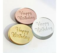 Faites cuire un gâteau mémorable avec nos 51020 disques décoratifs en acrylique or rose (10 pièces argentées)