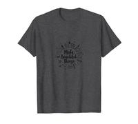 Faites de Belles Choses : Inspiration Artistique T-Shirt, Homme, Chiné Foncé, 5XL