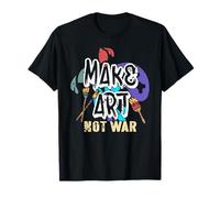 Faites de la créativité Pas la Guerre Message Paix Pinceau T-Shirt