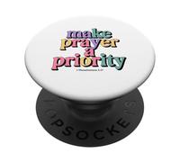 Faites de la prière Un Verset biblique chrétien prioritaire PopSockets PopGrip Adhésif