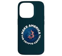 Faites de l'Amérique la Capitale Mondiale de la cryptographie des États-Unis Merch Coque pour iPhone 14 Pro