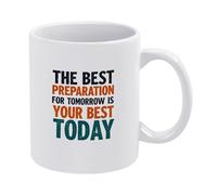 Faites De Votre Mieux Aujourd'Hui Tasse Drôle Tasses Céramique Tasse À Café 330Ml Pour Lait Homme Famille