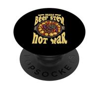 Faites du ragoût de bœuf Pas la Guerre PopSockets PopGrip Adhésif