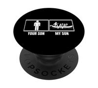 Faites équipe avec Votre Fils, Mon Fils, Papa, Maman, Rafting Amusant en Eau vive PopSockets PopGrip Adhésif
