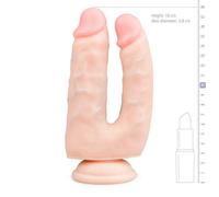 Double Gode Réaliste avec Ventouse - 18 cm