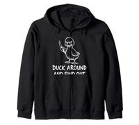 Faites Le Tour du Canard et découvrez Un Jeu de Mots Amusant avec Angry Duck Knife Sweat à Capuche