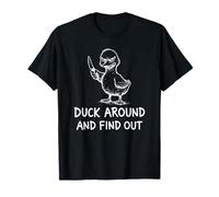 Faites Le Tour du Canard et découvrez Un Jeu de Mots Amusant avec Angry Duck Knife T-Shirt
