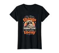 Faites Les Choses Demain pour Mieux Aujourd'hui Cool Lazy Cat Retro T-Shirt Graphique avec Valeur