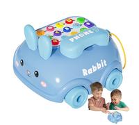 Faites semblant de jouer au téléphone, jouet pour téléphone chat | Téléphone tirer la voiture avec roues | Bunny Style, Storytelling Fun, Musical Activity Toys, Dessin animé Music Game for Kids Boys