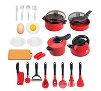 Faites semblant de jouer aux jouets de cuisine, kits de cuisine pour - 24 ustensiles de cuisine | Vraie nourriture, fournitures de pâtisserie pour , ensemble de jeux de cuisine