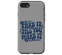 Faites Semblant jusqu'à ce Que Vous Le rendiez drôle rétro Coque pour iPhone SE (2020) / 7/8