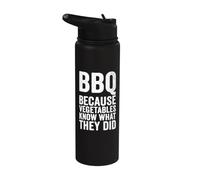 Faites un barbecue parce que les légumes savent ce qu'ils ont fait - Funny Grill Stainless Steel Insulated Water Bottle