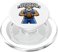 Faites Vos Lancers francs Joueur de Basket-Ball Disant Bulldog PopSockets PopGrip pour MagSafe