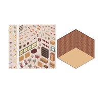 Faites vos propres autocollants de maison, autocollants de scène miniatures - Autocollants de maison de scrapbooking avec effet - Autocollants maison de dessin animé pour et filles, faites vos propres
