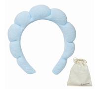 Faites-vous plaisir avec notre bandeau de spa antidérapant, parfait pour se laver le visage, démaquillage - bandeau à bulles pour fille douce (rose)