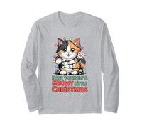 Faites-Vous Plaisir avec Un Petit Chat Calico Mignon et miaulé Manche Longue